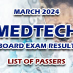 MedTech Board Exam Result March 2024 - LIST OF PASSERS