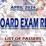 REE Board Exam Result April 2024 - LIST OF PASSERS