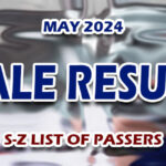 CPALE Results May 2024 S-Z LIST OF PASSERS
