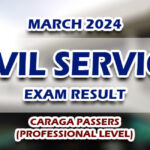 Civil Service Exam Result March 2024 CARAGA PASSERS - PROFESSIONAL LEVEL