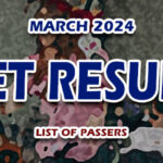 LET Result March 2024 - LIST OF PASSERS