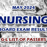 Nursing Board Exam Result May 2024 G-L LIST OF PASSERS