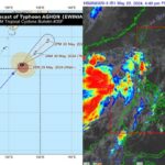 Typhoon Aghon Current Location
