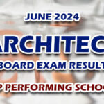 Architect Board Exam Result June 2024 - TOP PERFORMING SCHOOLS