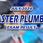 Master Plumber Exam Result July 2024