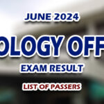 Penology Officer Exam Result June 2024 - LIST OF PASSERS