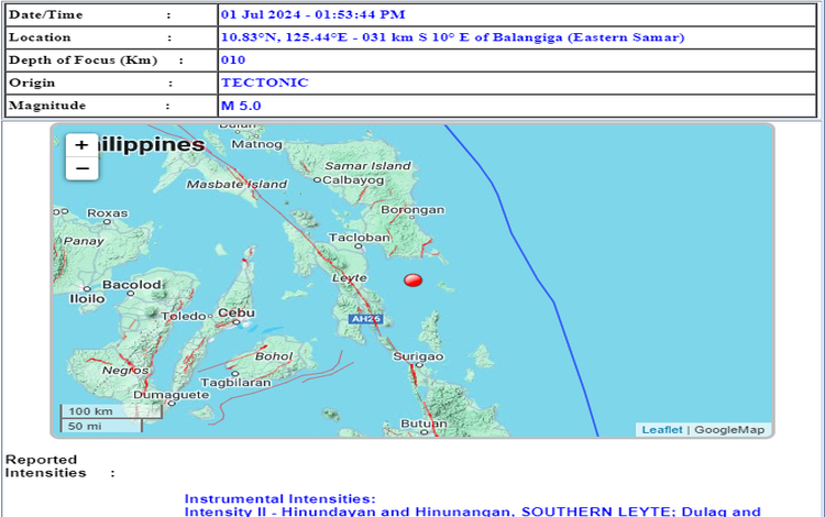 Eastern Samar Earthquake