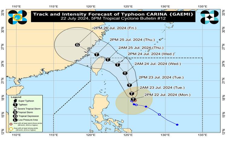 Typhoon CARINA (GAEMI) 5 PM Update | NewsFeed