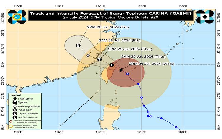 Super Typhoon Carina (GAEMI) 5 PM Update | NewsFeed