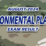 Environmental Planner Exam Result August 2024