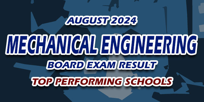 Mechanical Engineering Board Exam Result August 2024 - TOP PERFORMING ...