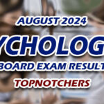 Psychologist Board Exam Result August 2024 - TOPNOTCHERS