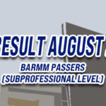 CSE Result August 2024 - BARMM PASSERS (Subprofessional)