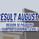 CSE Result August 2024 - REGION 10 PASSERS (Subprofessional)