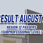 CSE Result August 2024 - REGION 12 PASSERS (Subprofessional)