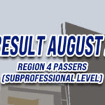 CSE Result August 2024 - REGION 4 PASSERS (Subprofessional)