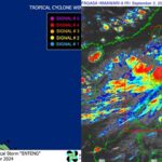 Typhoon Enteng Current Location