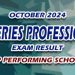 Fisheries Professional Exam Result October 2024 - TOP PERFORMING SCHOOLS