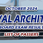 Naval Architect Board Exam Result October 2024 - LIST OF PASSERS