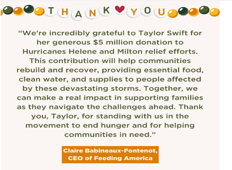 Taylor Swift Donates $5 Million To Support Hurricane Relief Efforts ...