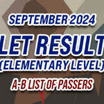 LET Result September 2024 A-B LIST OF PASSERS (ELEMENTARY)