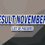 NLE Result November 2024 - LIST OF PASSERS