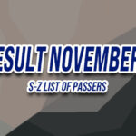 NLE Result November 2024 S-Z LIST OF PASSERS