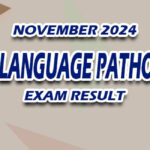 Speech-Language Pathologist Exam Result November 2024