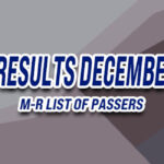 CPALE Results December 2024 M-R LIST OF PASSERS