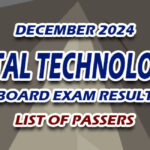 Dental Technologist Board Exam Result December 2024 - LIST OF PASSERS