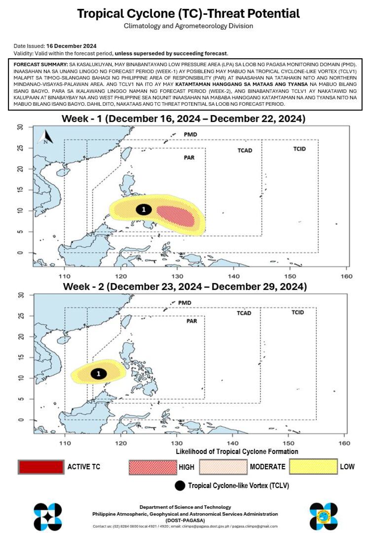 Tropical Cyclone Threat Potential Forecast Released by PAGASA | NewsFeed