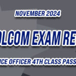 NAPOLCOM Exam Result November 2024 - Police Officer 4th Class Passers
