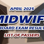 Midwife Board Exam Result April 2025 - LIST OF PASSERS