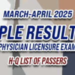 PLE RESULT March-April 2025 H-Q LIST OF PASSERS