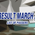 CSE Result March 2025 - LIST OF PASSERS