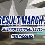 CSE Result March 2025 - NCR PASSERS (Subprofessional)