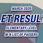 LET Result March 2025 M-N LIST OF PASSERS (ELEMENTARY)
