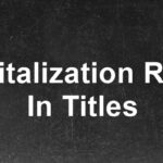 Capitalization Rules In Titles