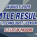 MTLE Result August 2025 S-Z LIST OF PASSERS