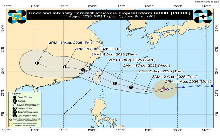 Typhoon Gorio Update