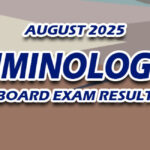 Criminologist Board Exam Result August 2025