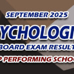 Psychologist Board Exam Result September 2025 - TOP PERFORMING SCHOOLS