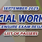Social Worker Licensure Exam Result September 2025 LIST OF PASSERS