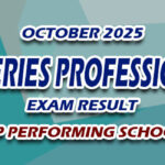 Fisheries Professional Exam Result October 2025 - TOP PERFORMING SCHOOLS