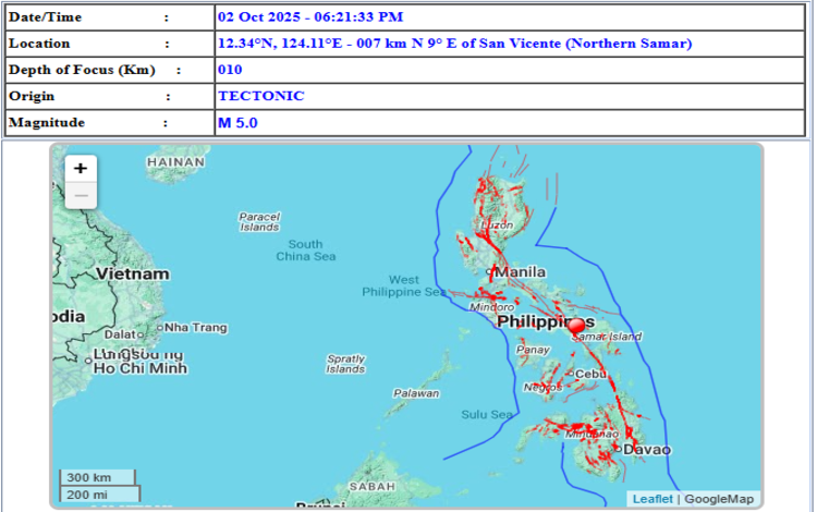 Northern Samar Earthquake