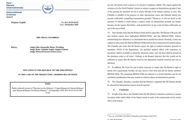 Duterte Interim Release