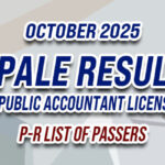 CPALE Result October 2025 P-R LIST OF PASSERS