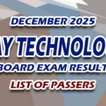 X-Ray Technologist Board Exam Result December 2025 - LIST OF PASSERS