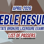 REBLE Result April 2026 - LIST OF PASSERS